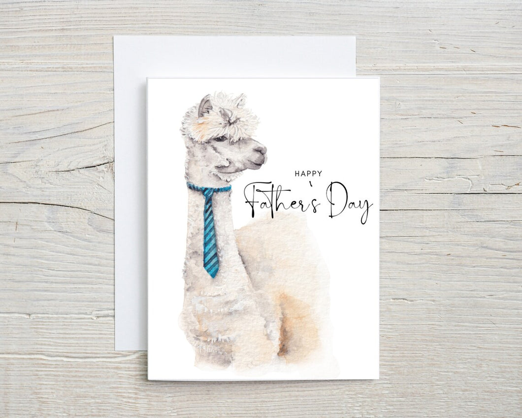 Llama Father's Day Greeting Card
