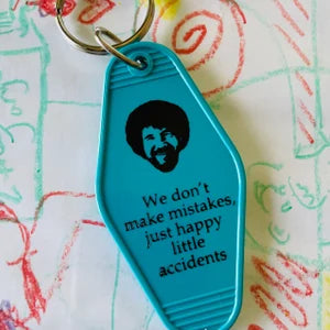 Keychain - Bob Ross Happy Little Accidents