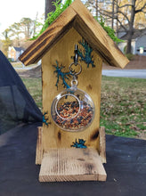 Wood Bird Feeder - Blue
