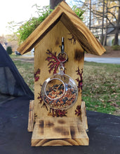 Wood Bird Feeder - Red