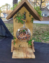 Wood Bird Feeder - Green