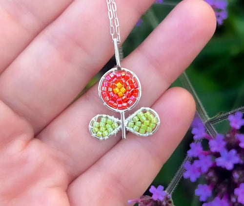 Orange Pendant Necklace