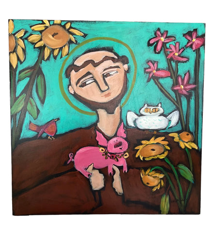 St Francis and Pink Pig