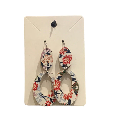 Floral Double-Oval Earrings