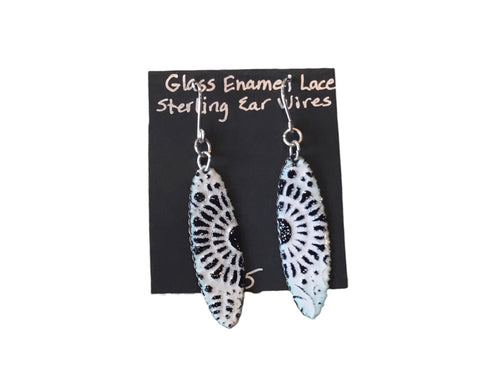 Black & White Oval Earrings