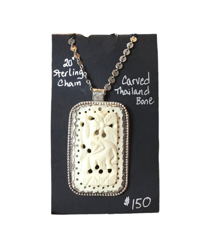 Carved Bone Necklace