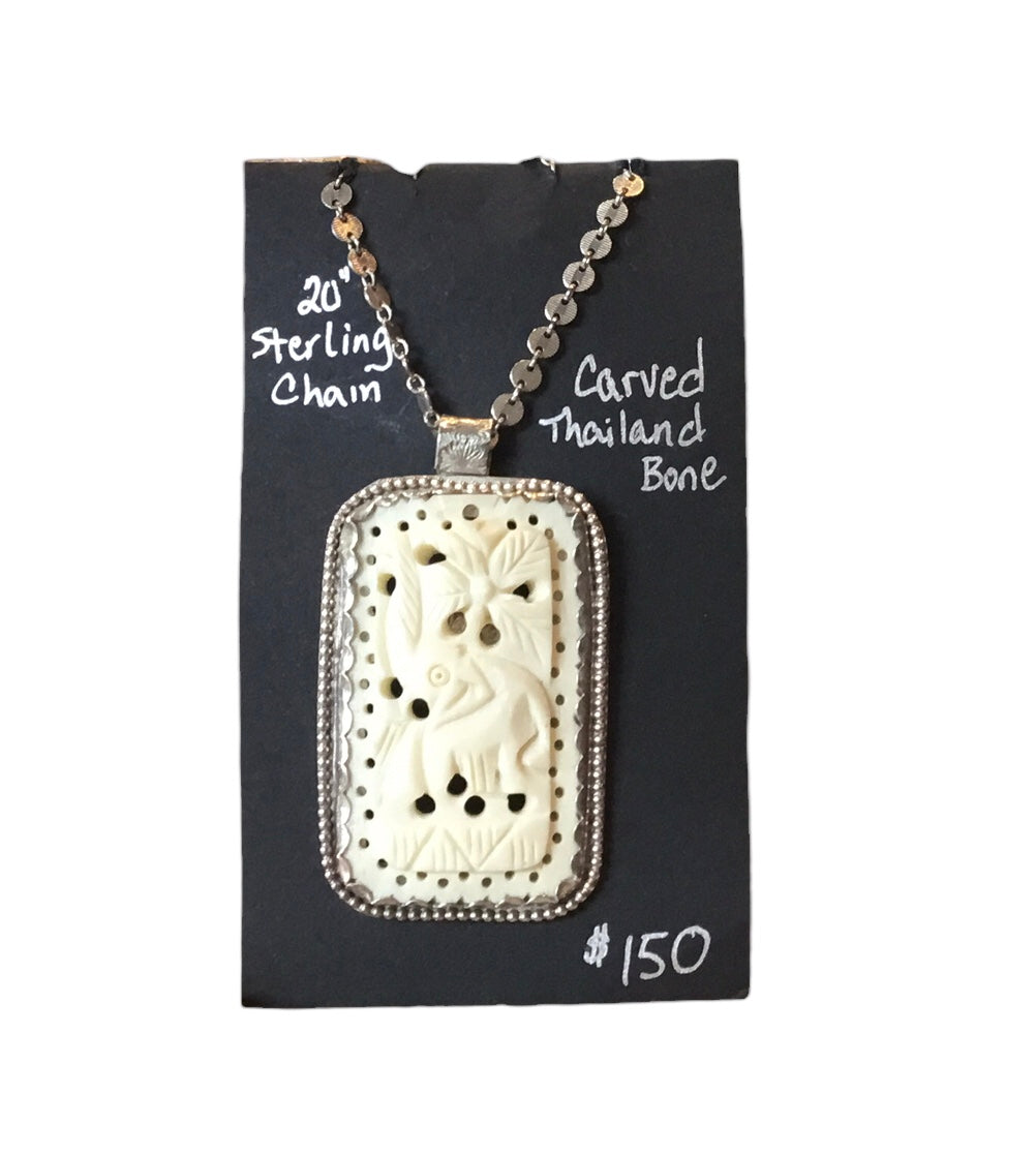 Carved Bone Necklace