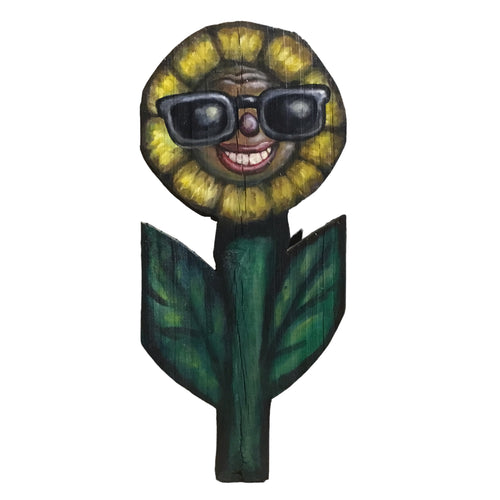 Yellow Flower with Sunglasses