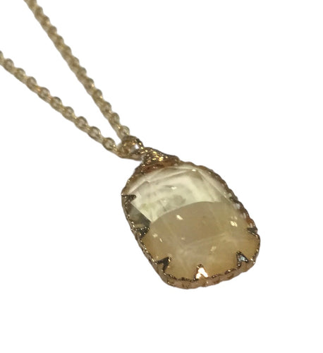 Glitter Pendant Necklace-plain chain