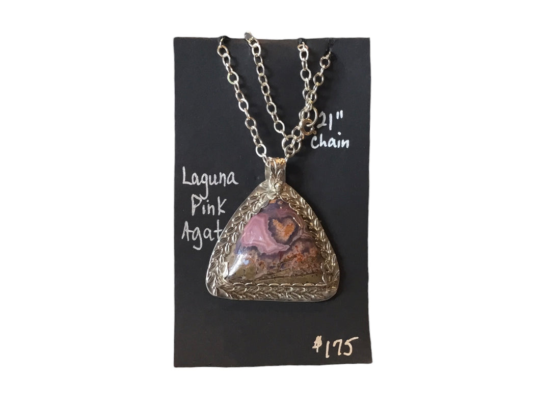 Laguna Pink Agate Necklace