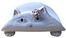 White Floral Cat TacoCat Holder