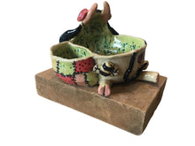 Joyful Cow Soup & Crackers Bowl Green and Black