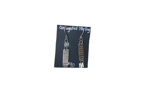 Corrugated Sterling Earrings