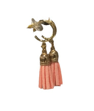 Gold Hoops with Suede Tassels