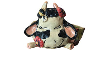 Joyful Cow Soup & Crackers Bowl Green and Black