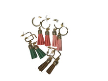 Gold Hoops with Suede Tassels