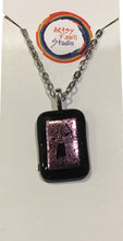 Lady dichroic fused glass necklace