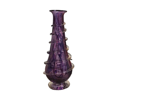 Vase--Purple with Clear Wrap