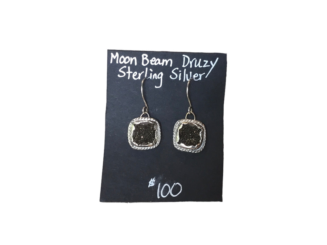 Moon Beam Druzy Earrings