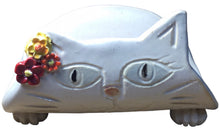 White Floral Cat TacoCat Holder