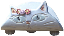 White Floral Cat TacoCat Holder