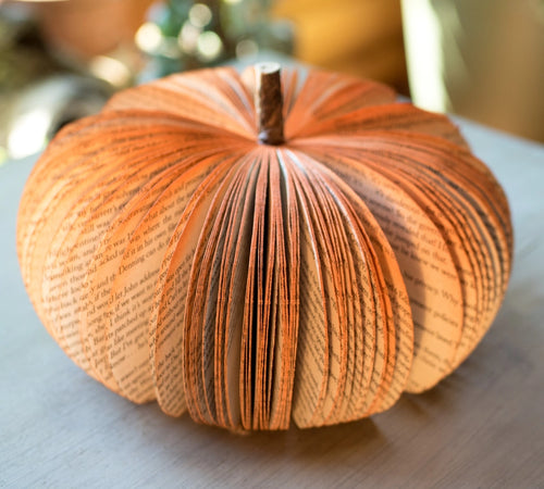 Book Pumpkin Rustic - Medium