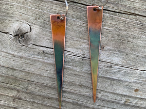 Long icicle dangle earrings