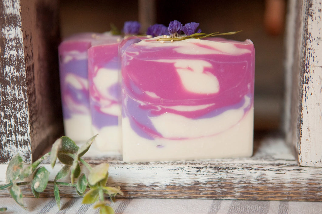 Black raspberry vanilla cold process bar soap