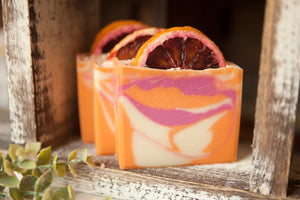 Blood orange and goji cold process bar soap