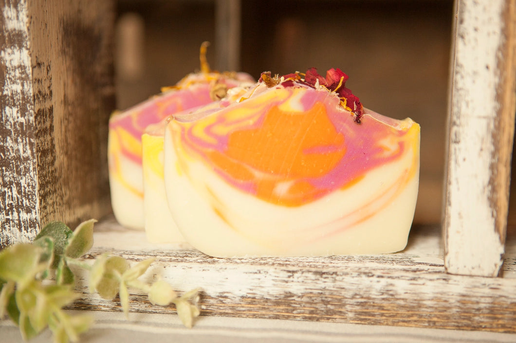 Citrus energy cold process bar soap