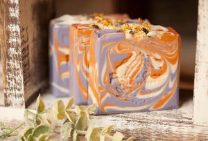 Lavender and Apricot cold process bar soap