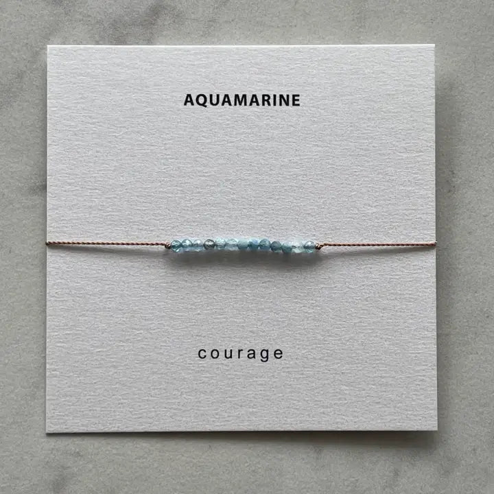 Aquamarine bracelet - Courage