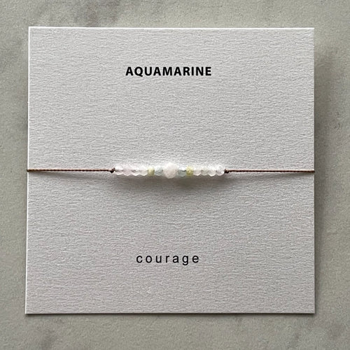 Aquamarine morganite bracelet - Courage