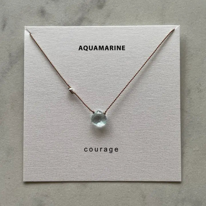 Aquamarine necklace - Courage