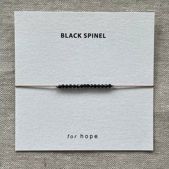 Black spinel bracelet - Hope