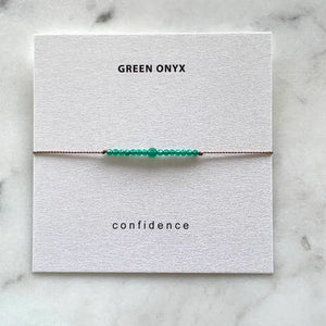 Green onyx bracelet - Confidence