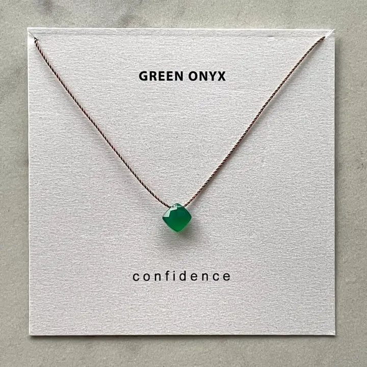 Green onyx necklace - Confidence