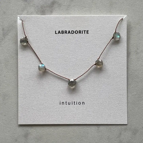 Labradorite 5 stone necklace - Intuition