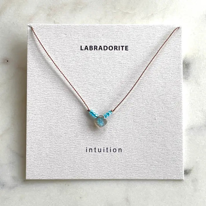 Labradorite and Apatite necklace - Intuition