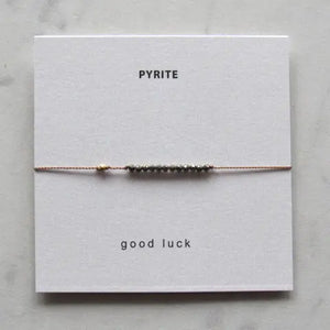 Pyrite and gold bracelet - Good luck