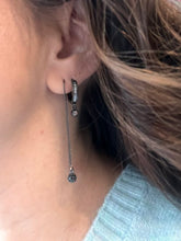 Gunmetal Threader Earrings