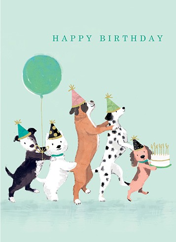 Dog Conga Greeting Card