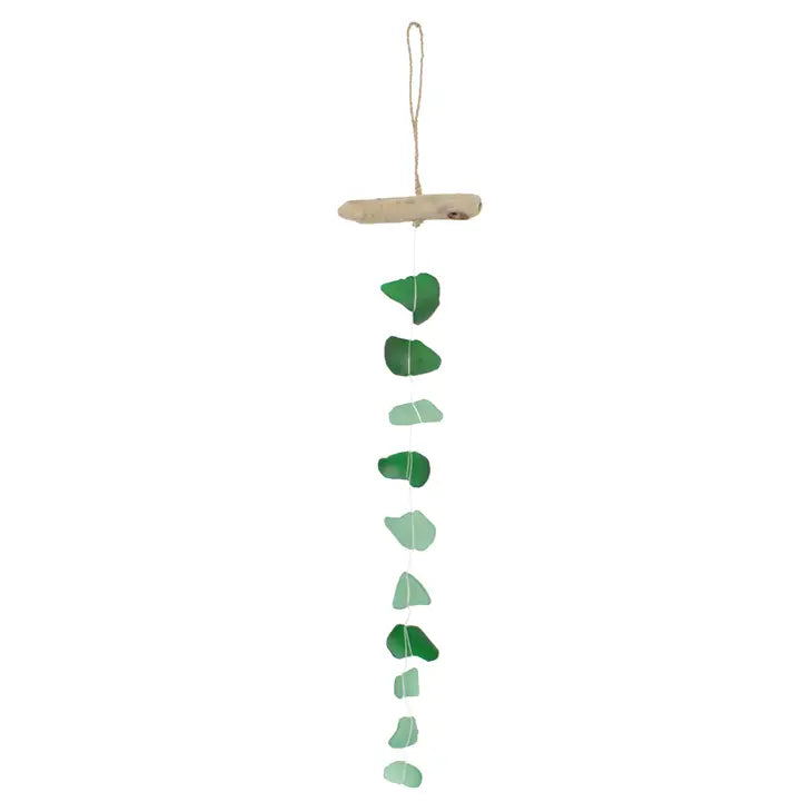 Green Tumbled Glass String