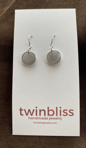 Petite silver circle earrings
