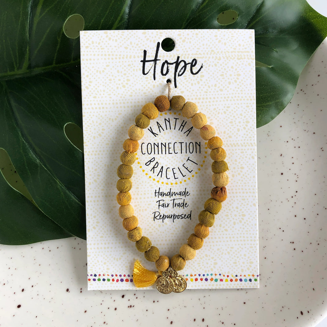 Hope. kantha connection bracelet