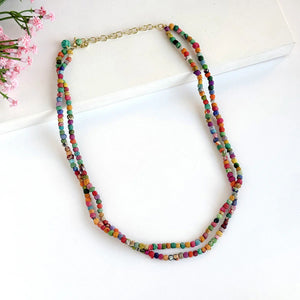 Kantha milieu double strand necklace