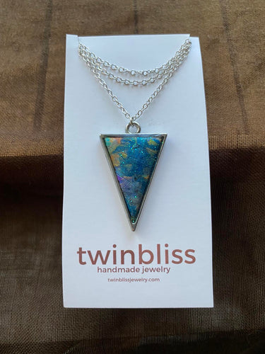 Earth & Sky Necklace - Blue Spear Silver