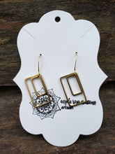 Geometrical Earrings in Brass with Hypoallergenic Ear Wires