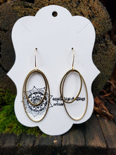 Geometrical Earrings in Brass with Hypoallergenic Ear Wires