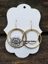 Geometrical Earrings in Brass with Hypoallergenic Ear Wires